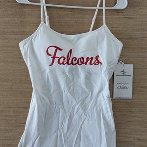 NFL Team Apparel Atlanta Falcons Womens Spaghetti Strap Shirt White Medium NEW